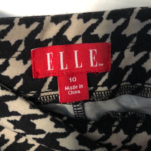 Elle Pencil Skirt (Tan and Black Herringbone, 10) - Picture 2 of 2